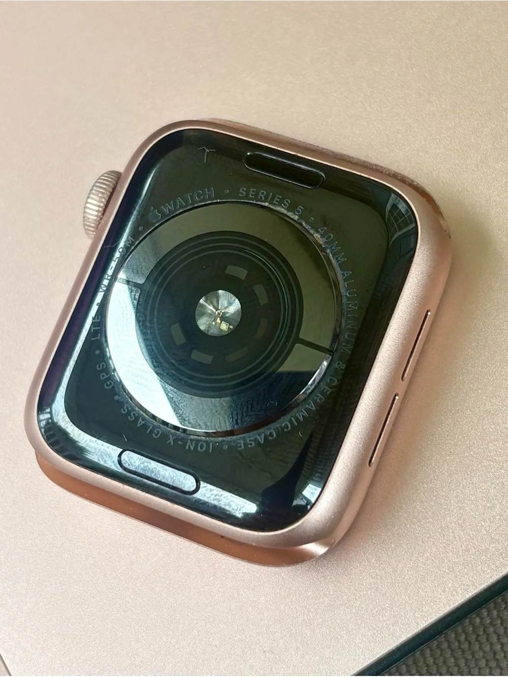Apple Watch Series 5 Rose Gold comes w/ charger  - Compatible Fitness Wearable
